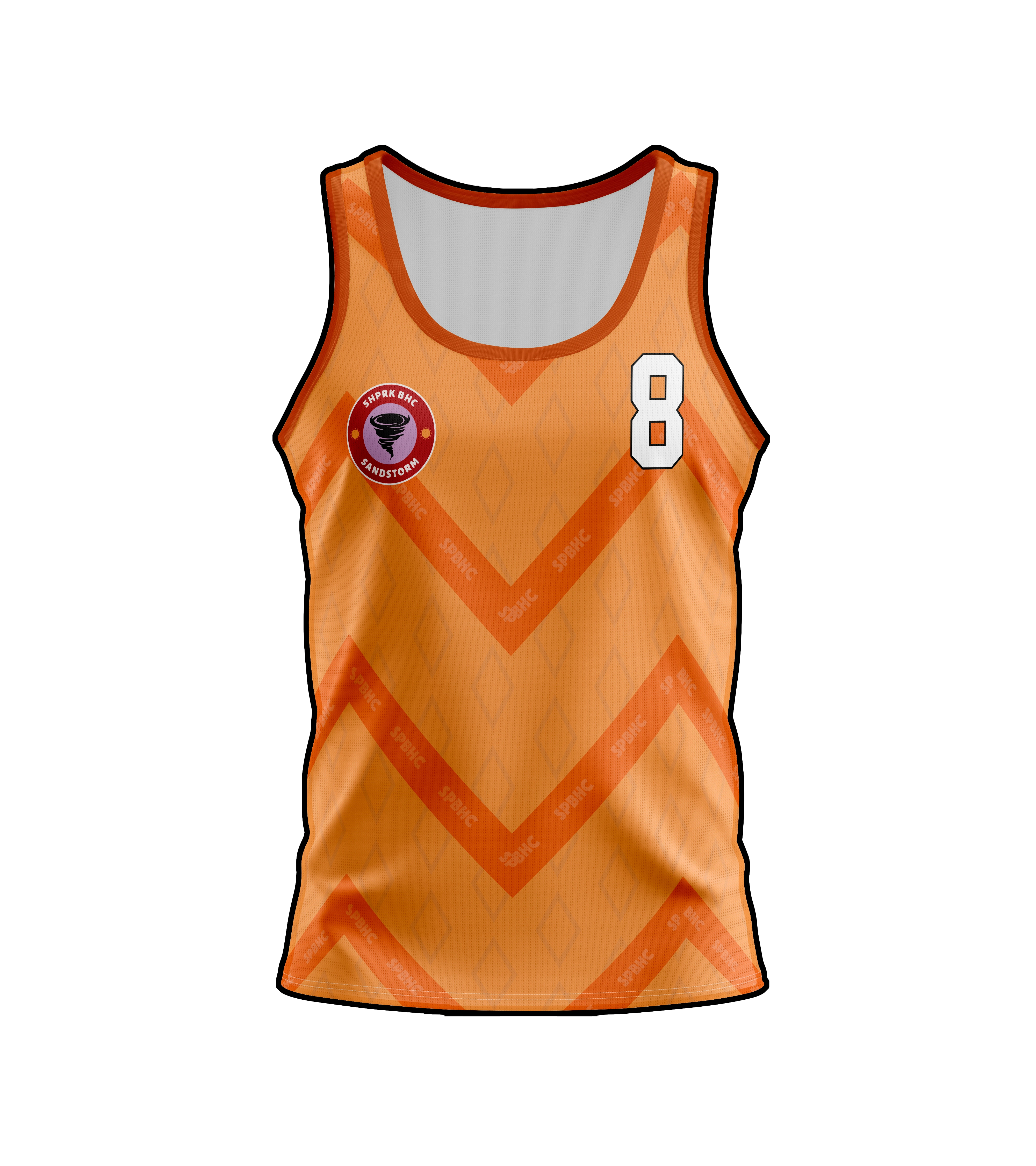 Chevron — Peach / Orange colourway